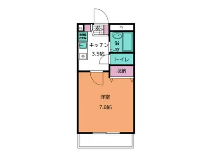 シェモア(1K/1階)の間取り写真