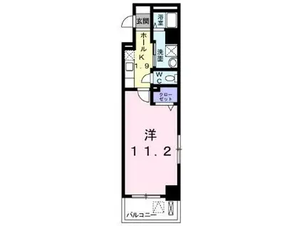 グリシナ(1K/3階)の間取り写真