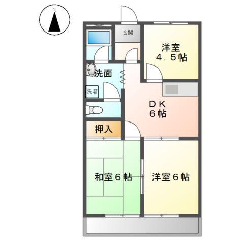 エクセル東山(3DK/3階)の間取り写真