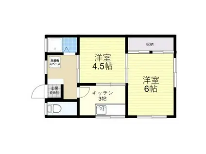 Kアパート(2K/2階)の間取り写真