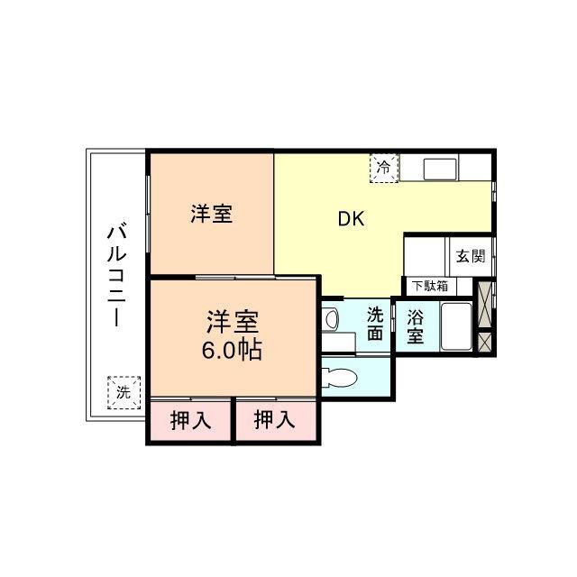 レジデンスミキオ(1LDK/3階)の間取り写真