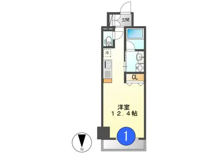 御幸レジデンス丸の内(ワンルーム/9階)の間取り写真