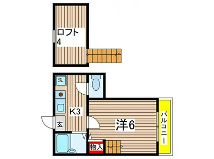 シャトレーゼ(1K/1階)の間取り写真