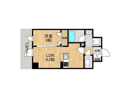 エキスポコンフォート(1LDK/8階)の間取り写真