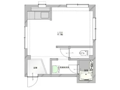第二益田ビル(ワンルーム/3階)の間取り写真