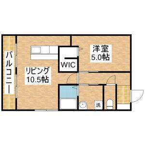 レジデンス川菜(1LDK/2階)の間取り写真