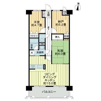 ライオンズマンション野田公園(2SLDK/2階)の間取り写真