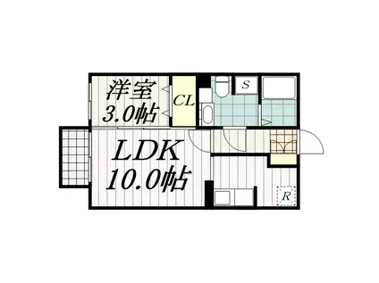 ヴェルドミール Ⅱ(1LDK/1階)の間取り写真