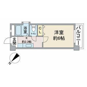 大丸マンション(1K/2階)の間取り写真