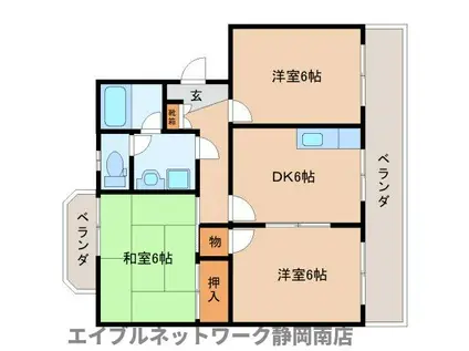 KS-920(3DK/2階)の間取り写真