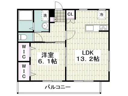 サンプランドール(1LDK/4階)の間取り写真