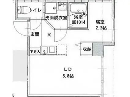 M TERRACE住吉(1LDK/2階)の間取り写真