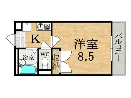 レオパレスHIRATAPARTII(1K/1階)の間取り写真