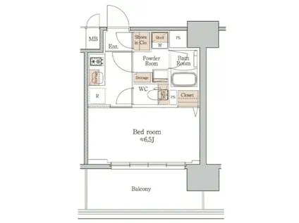 ジオエント梅田北リバーフロント(1K/5階)の間取り写真