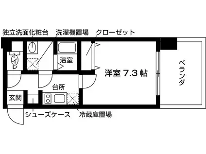 トレジャーマンションIII(1K/5階)の間取り写真