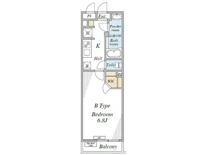 リブリ・三ノ輪(1K/2階)の間取り写真