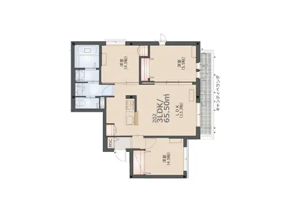 サンクチュアリ陣屋(2LDK/2階)の間取り写真