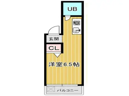 サーヤ1(ワンルーム/3階)の間取り写真
