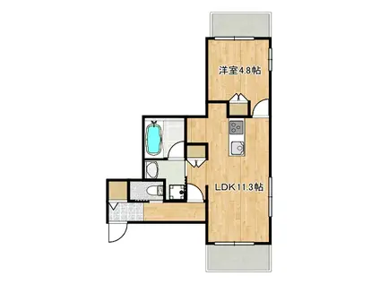 イースト SEDONAイーストセドナ(1LDK/4階)の間取り写真