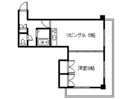 メゾンペガサス(1DK/5階)の間取り写真