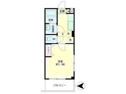 第116新井ビル(1K/3階)の間取り写真