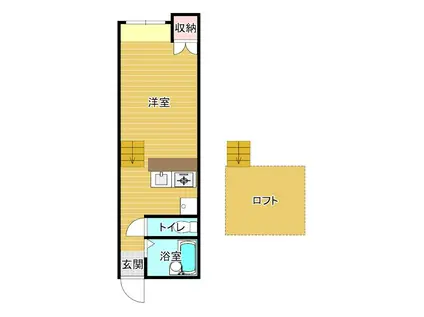 ヴィラサントネージュ(ワンルーム/2階)の間取り写真