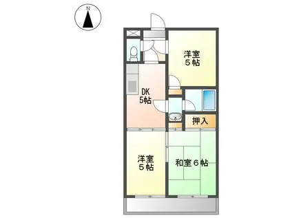 小林マンション(3DK/2階)の間取り写真