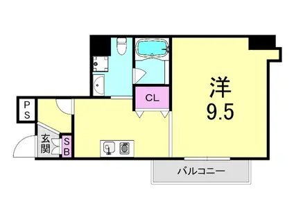 ROMI SKY南久宝寺(1K/10階)の間取り写真