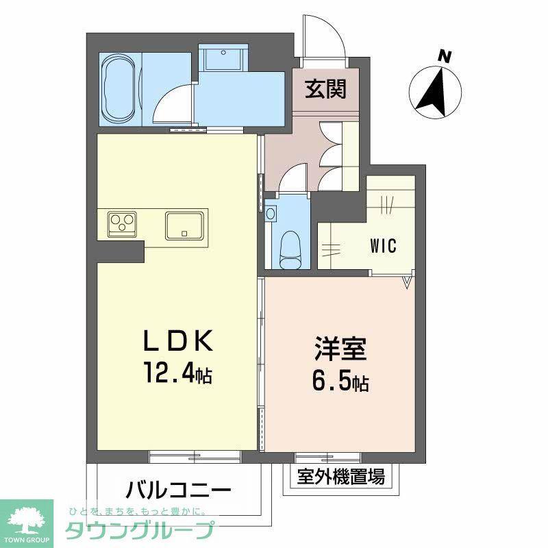 エバンジェリスト(1LDK/4階)の間取り写真