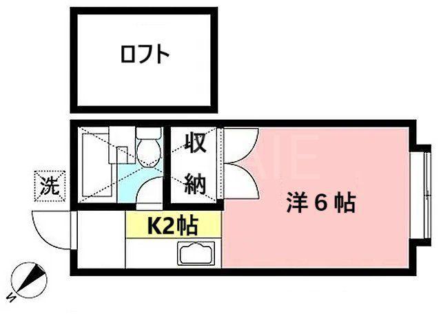 セレステ玉川学園(ワンルーム/1階)の間取り写真