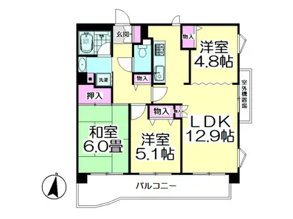 コート・ド・パルク(3LDK/2階)の間取り写真