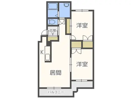 ナルテN30(2LDK/2階)の間取り写真