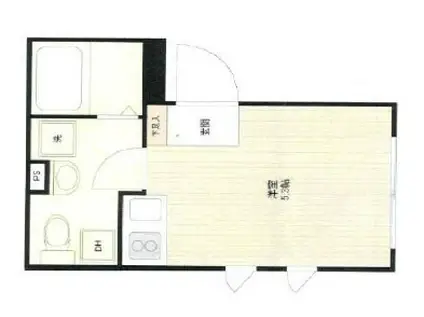 LIVEFLAT蒲田(ワンルーム/2階)の間取り写真