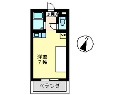 ヴィータ六番町(ワンルーム/6階)の間取り写真