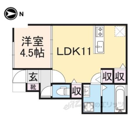 プチメゾン有井(1LDK/1階)の間取り写真
