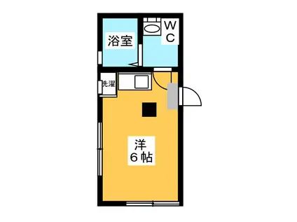 ハイデンス光(ワンルーム/1階)の間取り写真