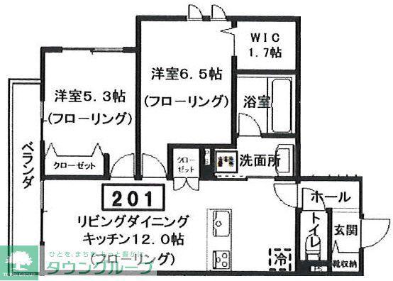 へーベルメゾン宮前2丁目(2LDK/2階)の間取り写真