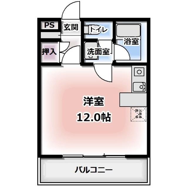 ルミエール馬渕(ワンルーム/1階)の間取り写真