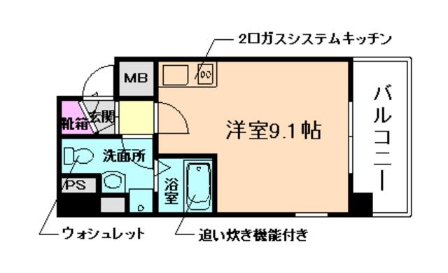 ホープ池田満寿美町(ワンルーム/4階)の間取り写真