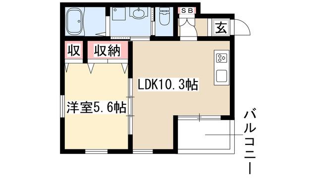 サンエスケーイワタ丸の内(1LDK/3階)の間取り写真