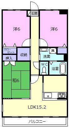 ラフィネ(3LDK/1階)の間取り写真