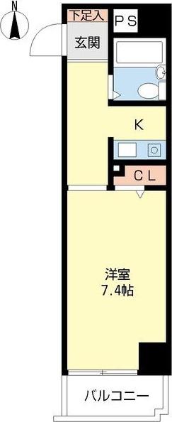 ジョイフル名古屋駅前(1K/7階)の間取り写真