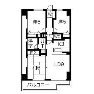 エスリード森ノ宮第3(3LDK/8階)の間取り写真