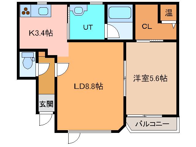 LA・PRECIOUS(1LDK/1階)の間取り写真