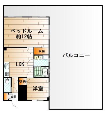 クロノス霧ヶ丘(2LDK/6階)の間取り写真