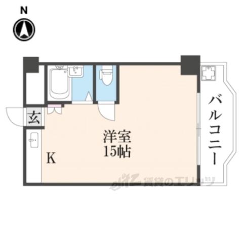 ビクトワール桜井(ワンルーム/3階)の間取り写真