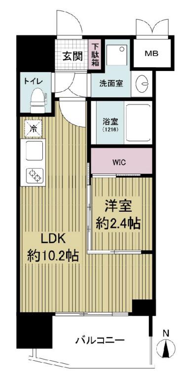 セレニテ本町東リアン(1LDK/9階)の間取り写真