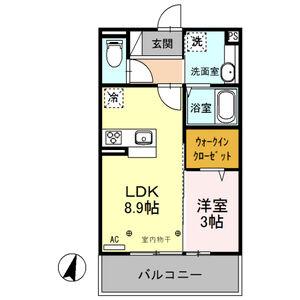 シャルマン レジダンス(1LDK/3階)の間取り写真