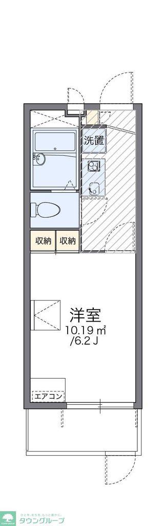 レオパレスピーフス(1K/1階)の間取り写真