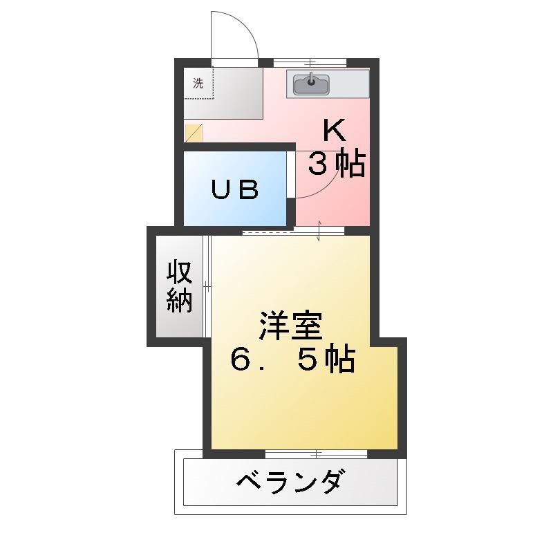 コーポ大澤(1K/2階)の間取り写真